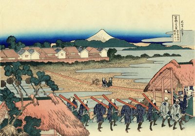 View of Fuji from Senju Flower Street by Katsushika Hokusai